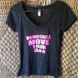 Bombshell Fitness Move Your A** Shirt Medium NWOT